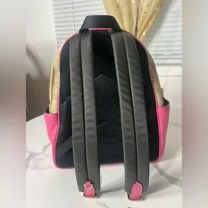 Coach | Bags | Coach Pink And Tan Monogram Backpack | Poshmark display picture 3